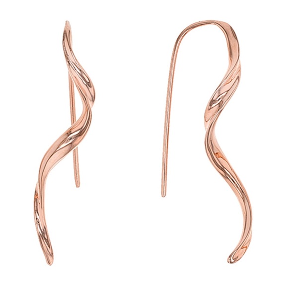 Twisted Copper Drop Earrings - Picture 1 of 6